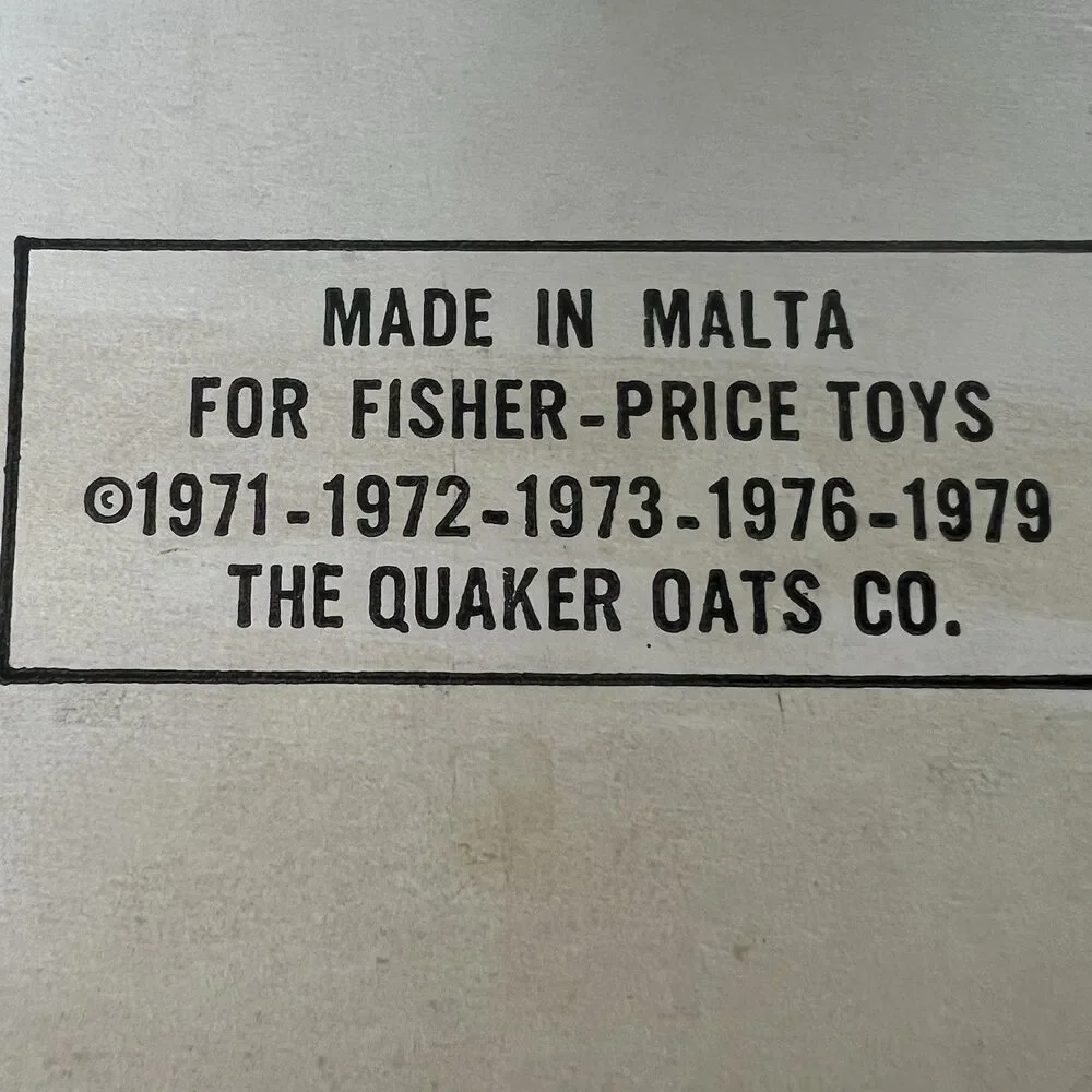 Vintage Fisher Price Wooden Puzzle 522 Matching Colors Malta 1979
